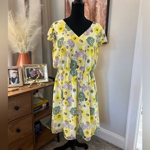 Loft floral dress size large